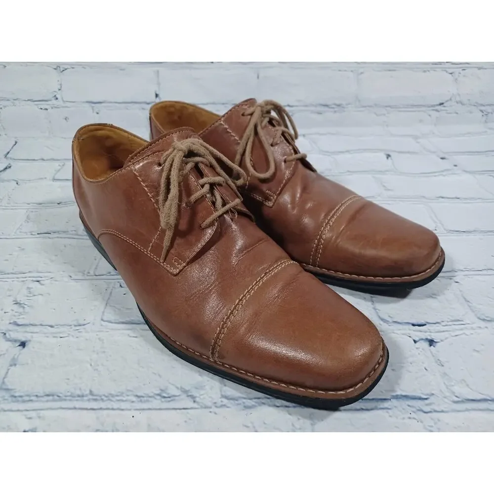 SANDRO MASCOLONI Shoes Mens 11.5‎ D Brown Leather Dress Cap Toe 17305